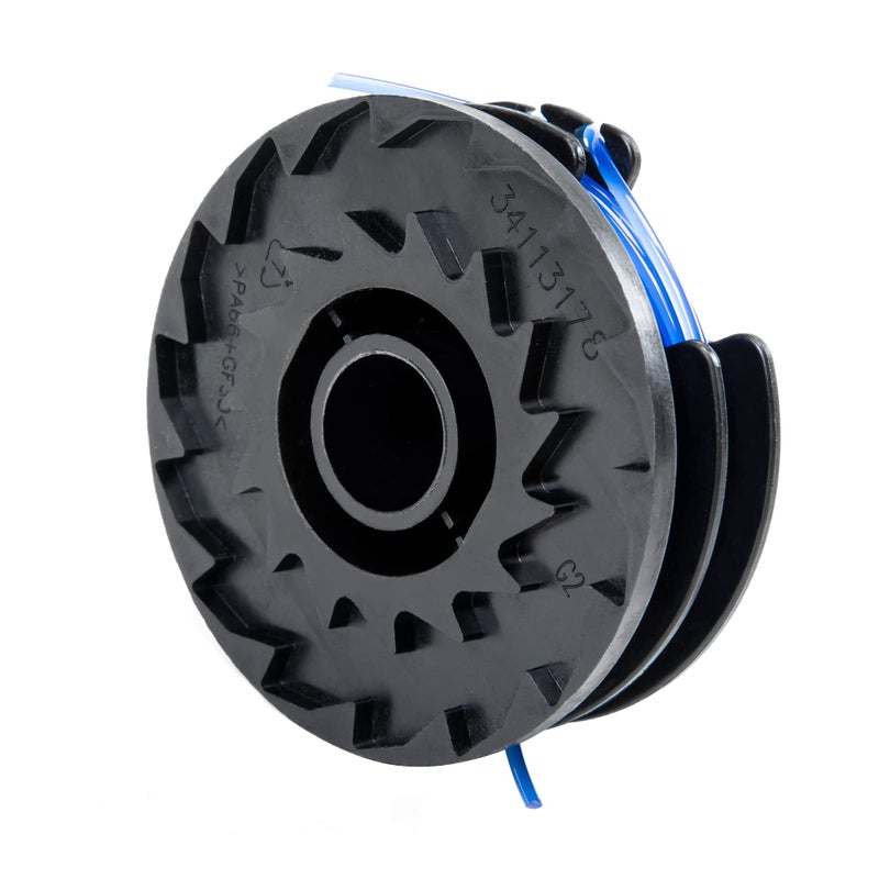 Greenworks 0.065" 3-Pack Dual Line Replacement String Trimmer Line Spool,Black/Blue - Image 2